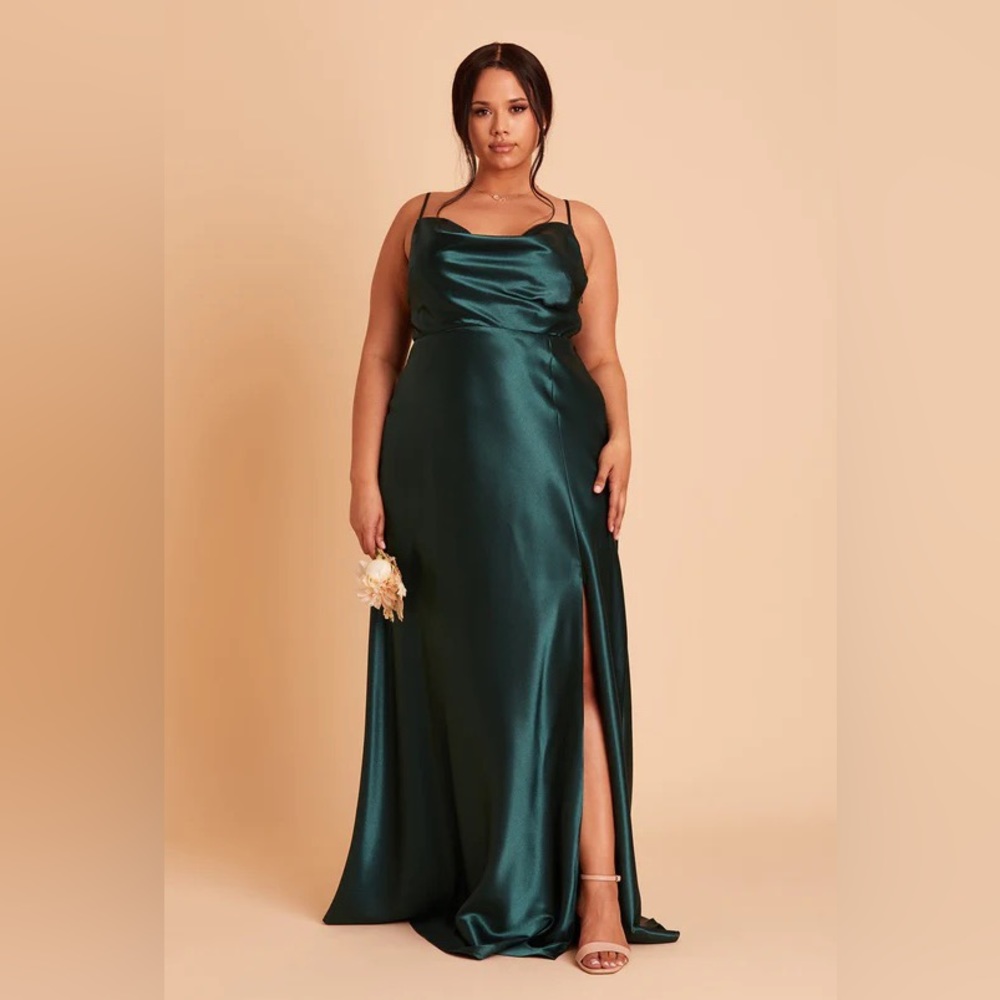 Emerald Satin Dress